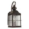 Forte One Light Antique Bronze Clear Seeded Panels Glass Wall Lantern 18006-01-32